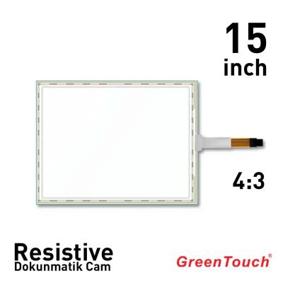 GreenTouch 15" Rezistif Dokunmatik Cam 4 Telli
