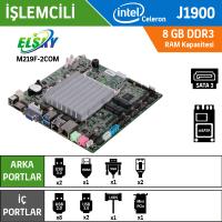 ELSKY M219F-2COM J1900 Quad Celeron 2.0GHz DC 12V