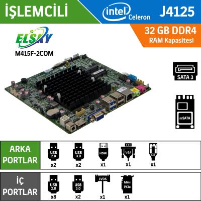 ELSKY M415F-2COM J4125 Quad  2.0GHz DC 12V