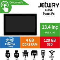 Jetway 134SC Intel Celeron J1900 4GB 120GB SSD Freedos 13.4" Endüstriyel Panel Pc