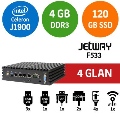 Jetway F533 4 x Intel GLan Firewall PC