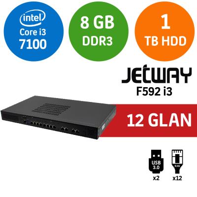 JETWAY F592 i3 1U 12GLAN FIREWALL APPLIANCE