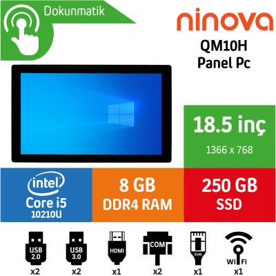 Ninova QM10H Intel Core i5 10210U 8GB 256GB SSD Freedos 18.5" Endüstriyel Panel Pc
