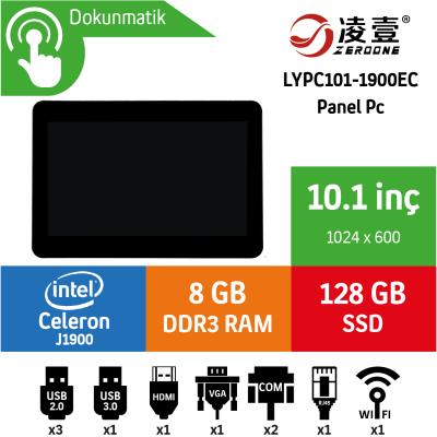 Zeroone LYPC101 Intel Celeron J1900 8GB 120GB SSD Freedos 10.1" Endüstriyel Panel Pc